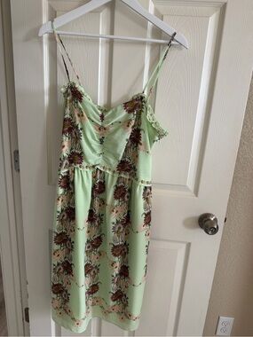 Max Studio Mint Green Floral Slip Dress
